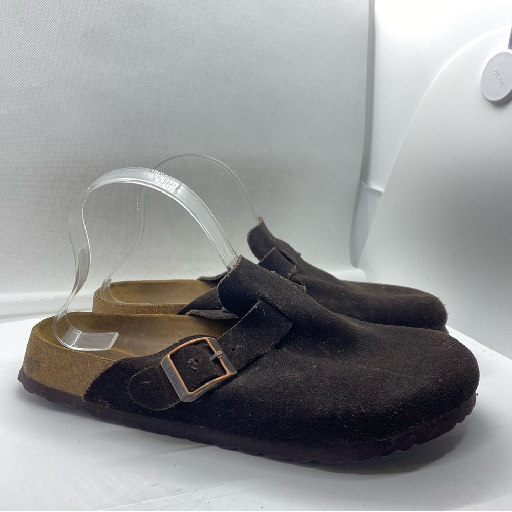 Betula by Birkenstock Boston Brown Leather Suede Clogs Mens Size 8